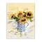 Stupell Industries Sunflower Assortment in Blue Patterned Pitcher Wood Wall Plaque